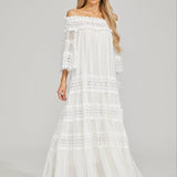 Dantel Detaylı Maxi Elbise