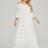 Dantel Detaylı Maxi Elbise