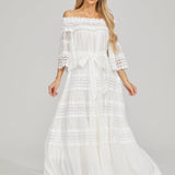 Dantel Detaylı Maxi Elbise