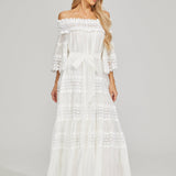 Dantel Detaylı Maxi Elbise