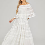 Dantel Detaylı Maxi Elbise