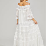 Dantel Detaylı Maxi Elbise