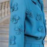 Uzun Kollu Çiçekli Tulum