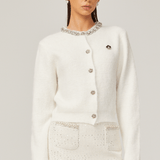 Crystal Charm Taş İşlemeli Kadife Hırka