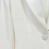 Beyaz Uzun Silüet Elbise