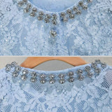 Işıltılı Yaka Süslemeli ve Midi Etekli Dantel Takımı