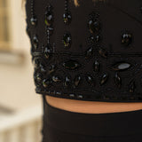 Elmas Süslemeli Mini Etekli Set