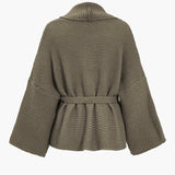 Belted V-neck Sweater Hırka