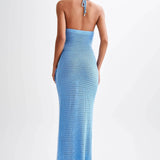 Beverly Floral Aplike Tığ İşi Uzun Elbise