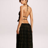 Amina Siyah Fırfır Etek Set