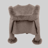 Kürk Yakalı Kısa Ceket