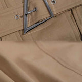 Bej Cut-Out Trenç Kaban