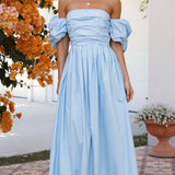 Caelius Midi Dress - Light Blue