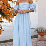 Caelius Midi Dress - Light Blue