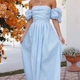 Caelius Midi Dress - Light Blue