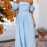 Caelius Midi Dress - Light Blue