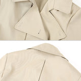 Beli Kuşaklı Kısa Trenç Ceket