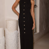 Aylah Knit Midi Dress - Black