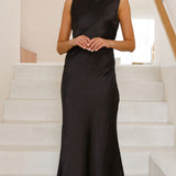 Barcelona Maxi Elbise - Siyah