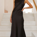 Barcelona Maxi Elbise - Siyah