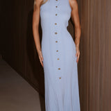 Aylah Knit Midi Dress - Blue