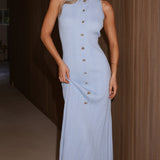 Aylah Knit Midi Dress - Blue