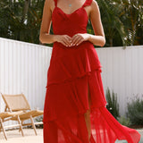 Achelle Maxi Elbise - Kırmızı