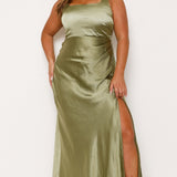 Alaria Maxi Elbise - Zeytin Yeşili