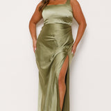 Alaria Maxi Elbise - Zeytin Yeşili