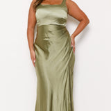 Alaria Maxi Elbise - Zeytin Yeşili