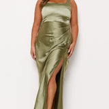Alaria Maxi Elbise - Zeytin Yeşili