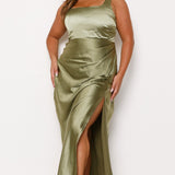 Alaria Maxi Elbise - Zeytin Yeşili