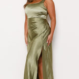 Alaria Maxi Elbise - Zeytin Yeşili