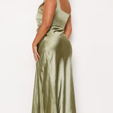 Alaria Maxi Elbise - Zeytin Yeşili