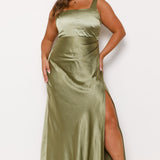 Alaria Maxi Elbise - Zeytin Yeşili