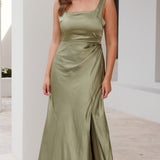 Alaria Maxi Elbise - Zeytin Yeşili