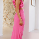 Amina Maxi Elbise - Pembe