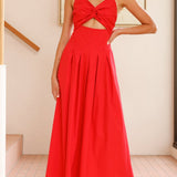 Bryce Maxi Elbise - Kırmızı