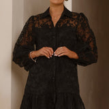 Acacia Lace Mini Dress - Black