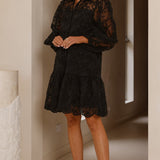 Acacia Lace Mini Dress - Black