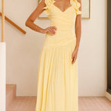 Alma Maxi Elbise - Sarı