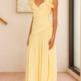Alma Maxi Elbise - Sarı