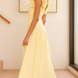 Alma Maxi Elbise - Sarı