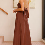 Bolivia Strapless Midi Dress - Chocolate