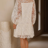 Acacia Lace Mini Dress - White
