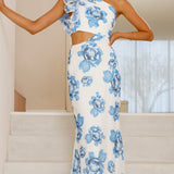 Amina Maxi Elbise - Mavi Gül