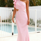 Amina Maxi Elbise - Yumuşak Pembe