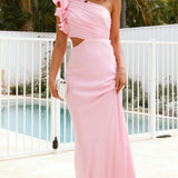 Amina Maxi Elbise - Yumuşak Pembe