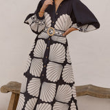 Cheyenne Uzun Kollu Maxi Elbise - Siyah