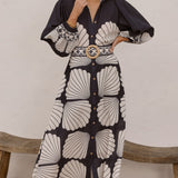 Cheyenne Uzun Kollu Maxi Elbise - Siyah